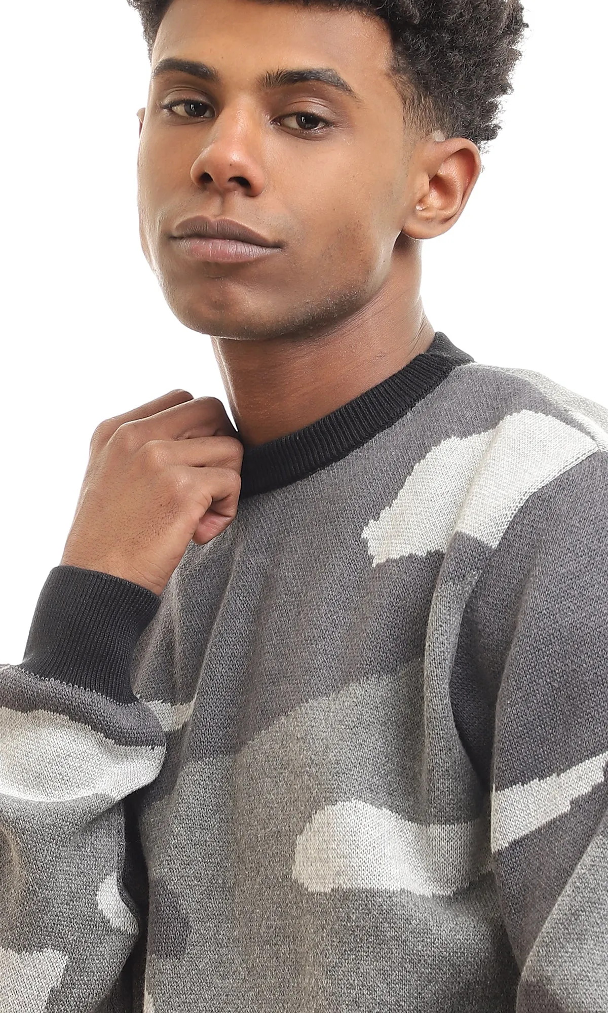 96287 Camouflage Grey Shades Full Sleeves Pullover