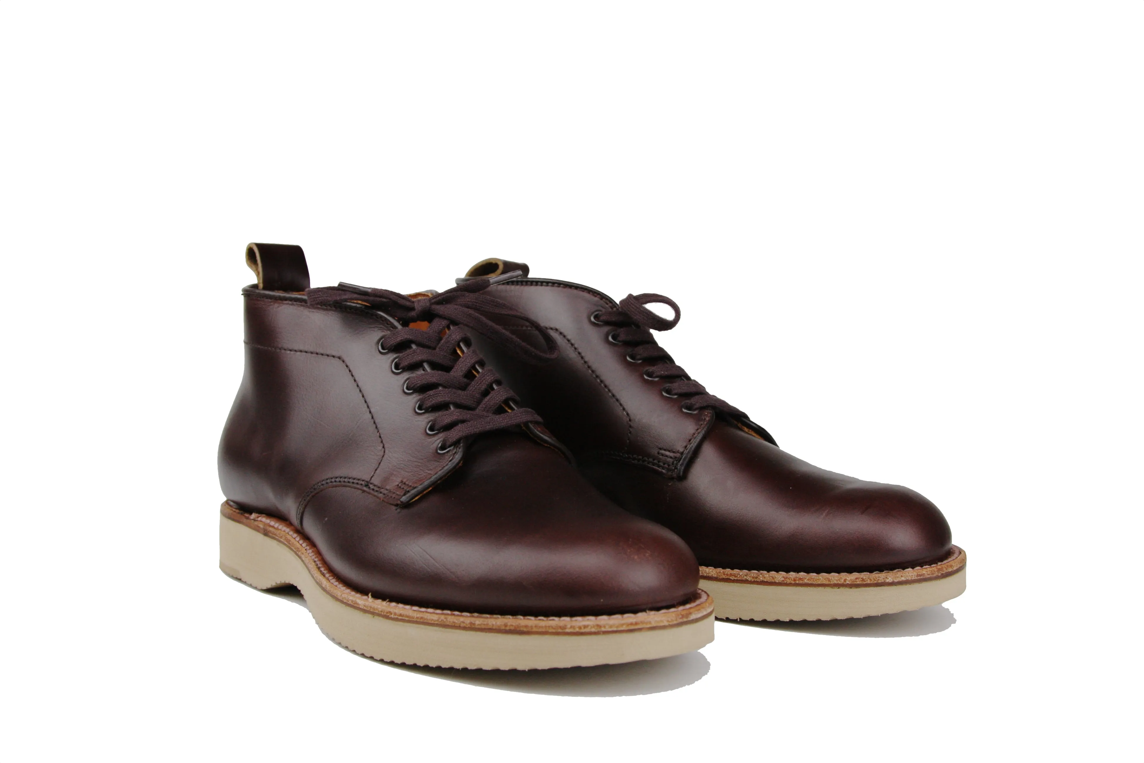 Alden Brown Chromexcel Plain Toe 6-Eye Chukka on Wedge Sole