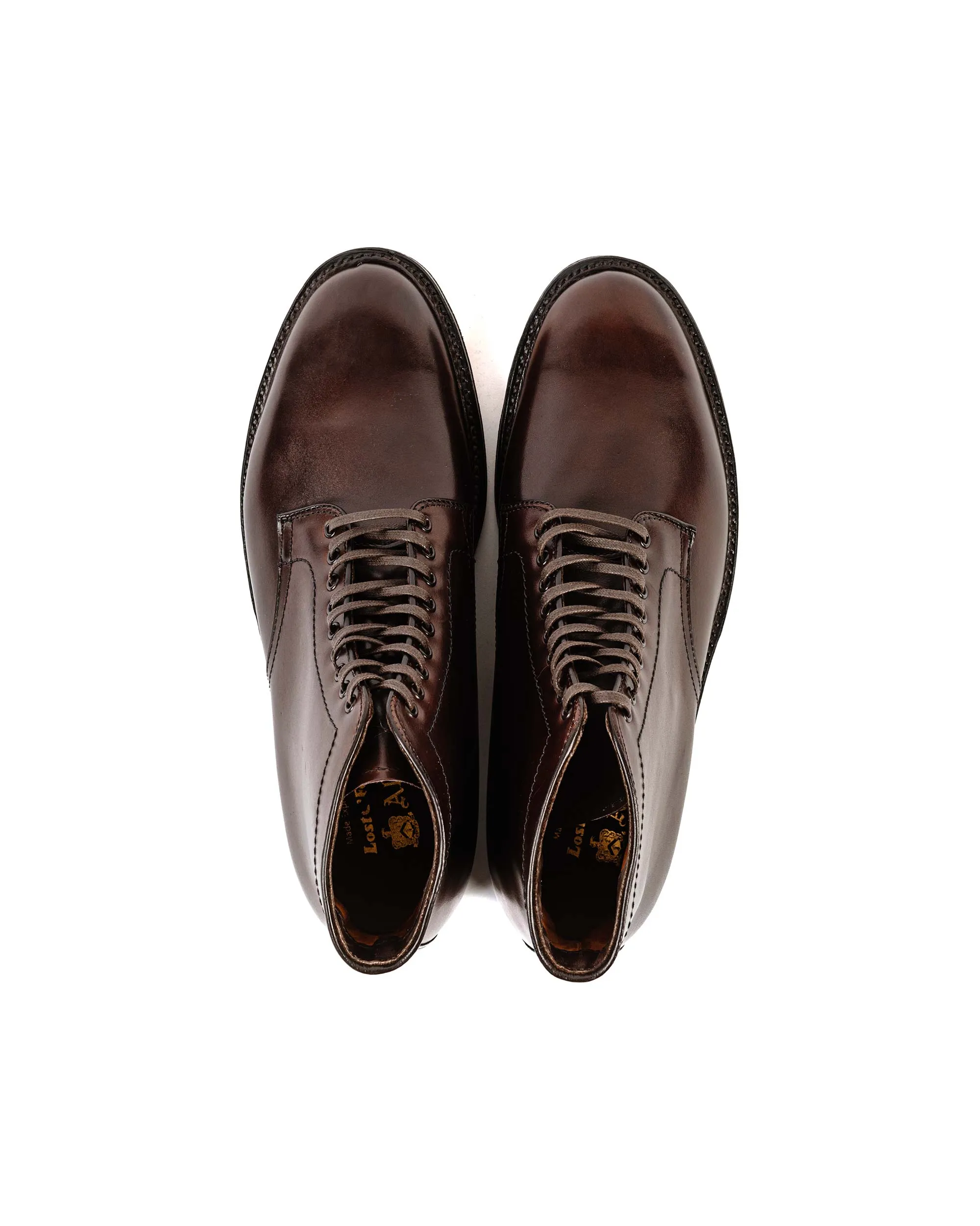 Alden Plain Toe Boot Dark Brown Calfskin G2804