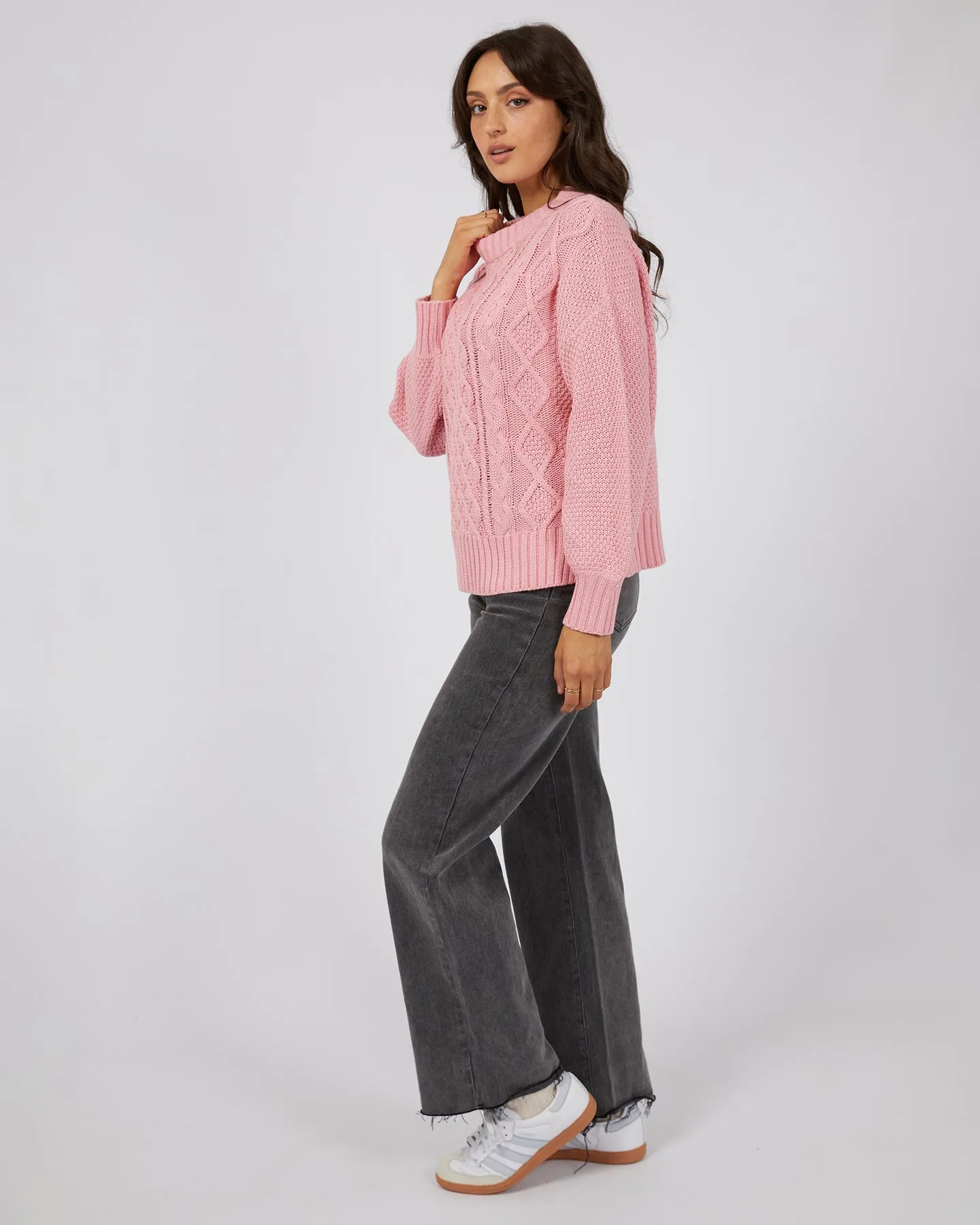 All about Eve Rue Knit Sweater - Pink