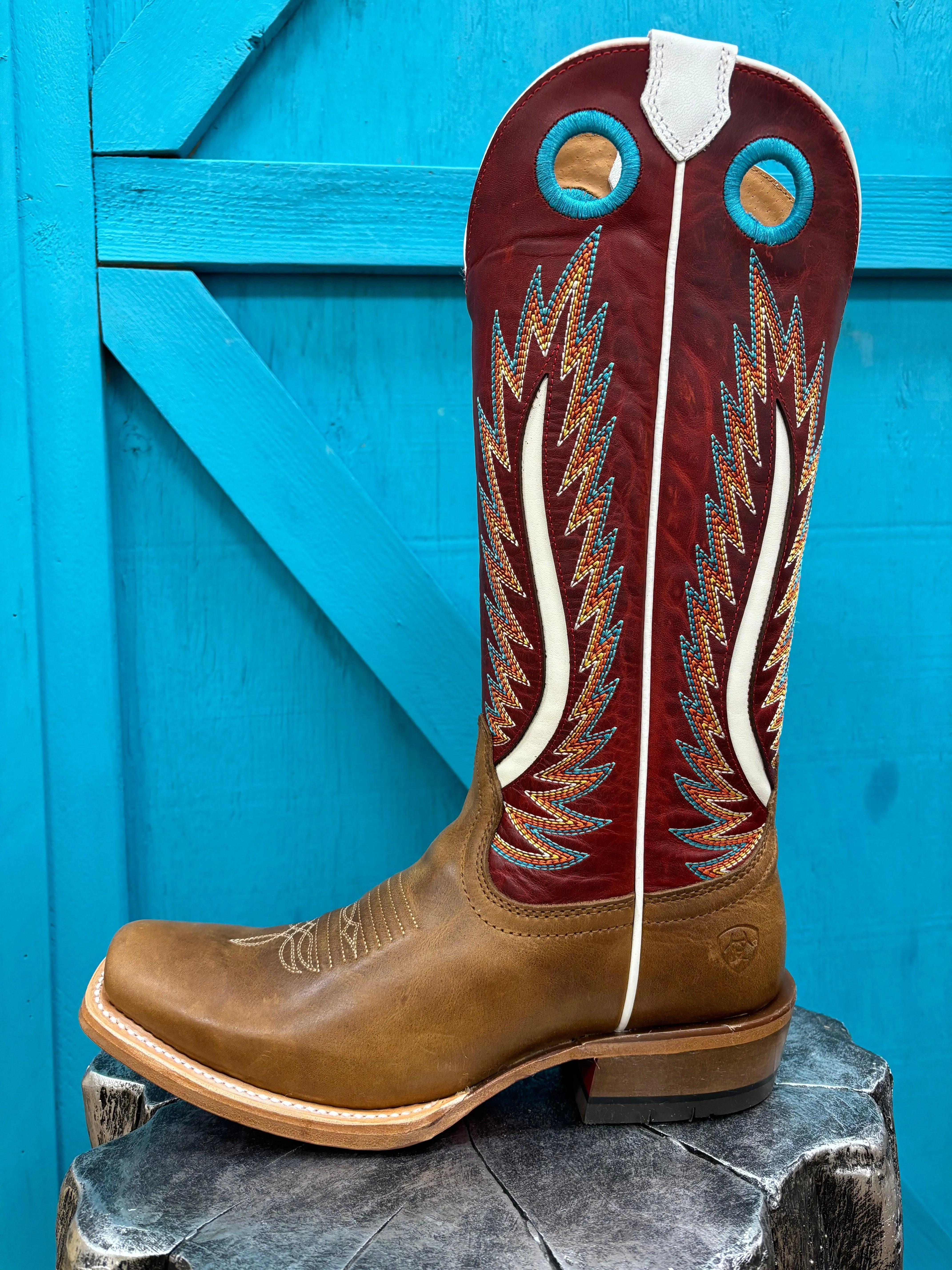 Ariat Women's Futurity Fort Worth Dulce De Leche & Bolero Red Cowgirl Boots 10051016