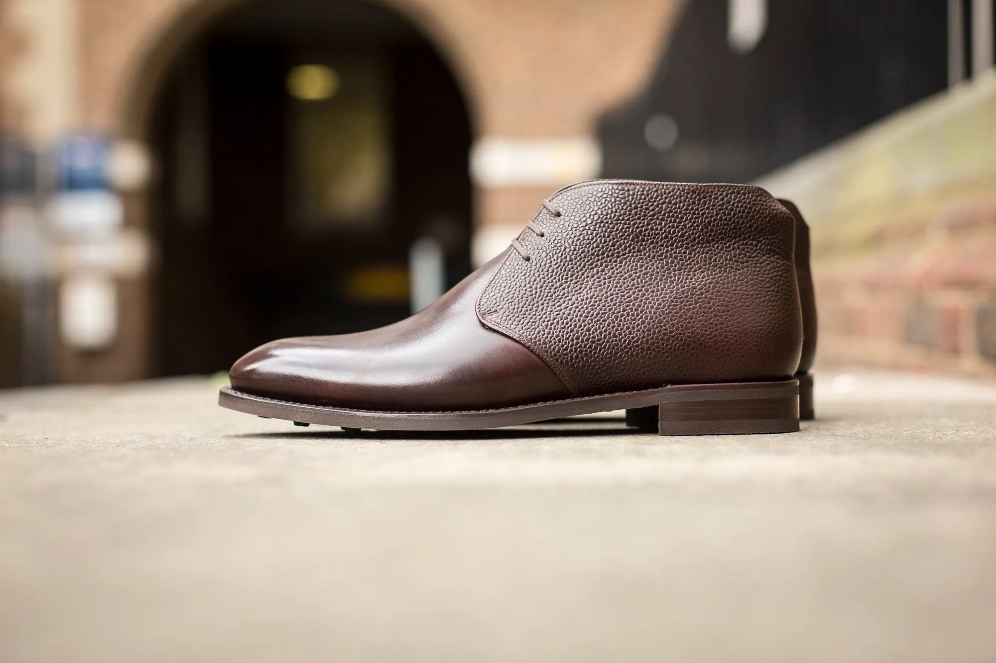 Ballard - MTO - Dark Brown Museum Calf / Dark Brown Scotch Grain - NGT Last - Country Rubber Sole