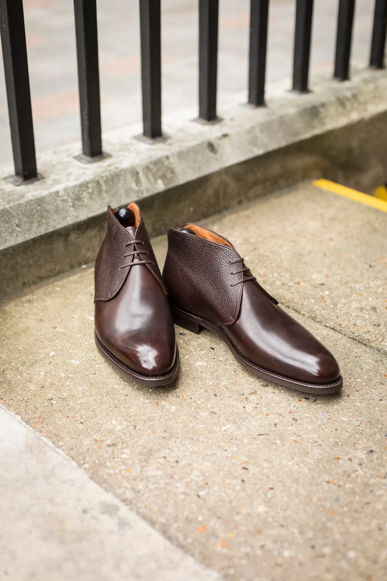 Ballard - MTO - Dark Brown Museum Calf / Dark Brown Scotch Grain - NGT Last - Country Rubber Sole