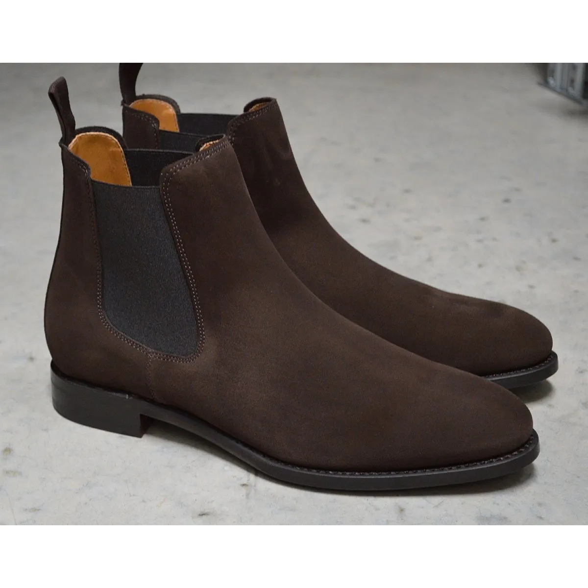 Berwick 1707 Chelsea Boot (303) - Dark Brown Suede