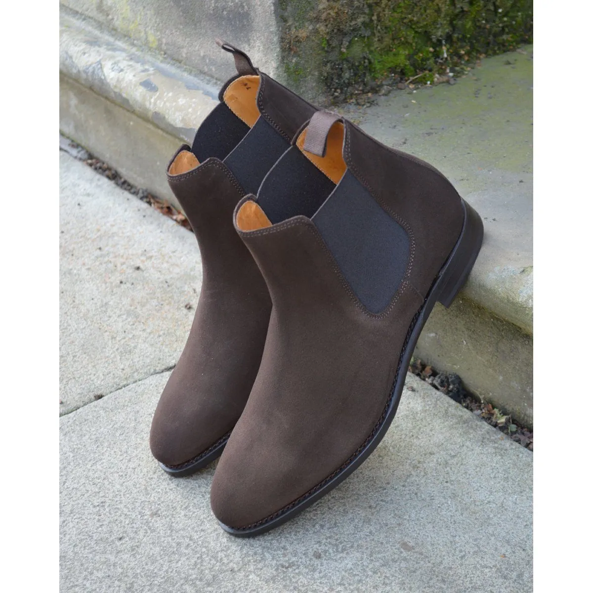 Berwick 1707 Chelsea Boot (303) - Dark Brown Suede