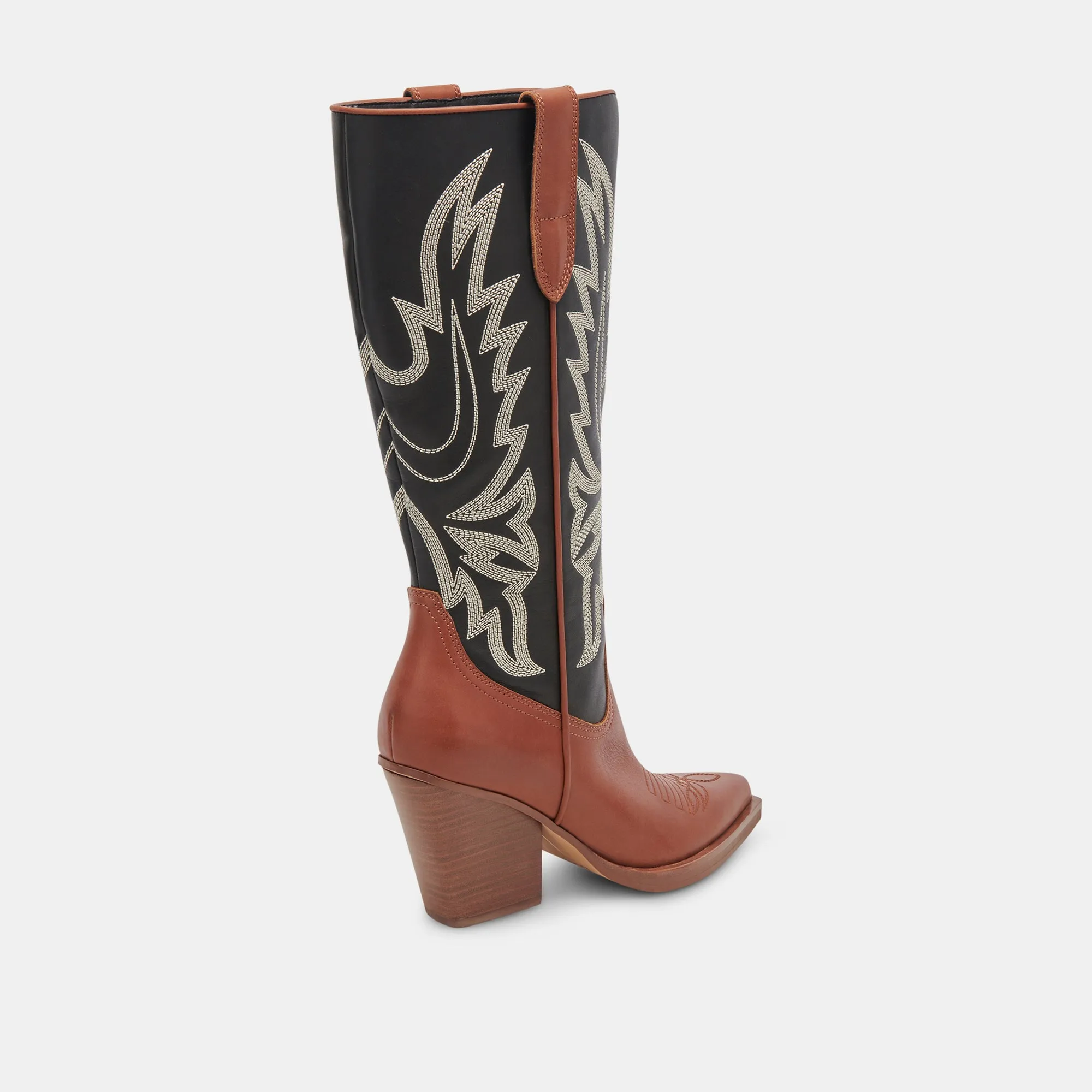 BLANCH BOOTS BROWN BLACK LEATHER