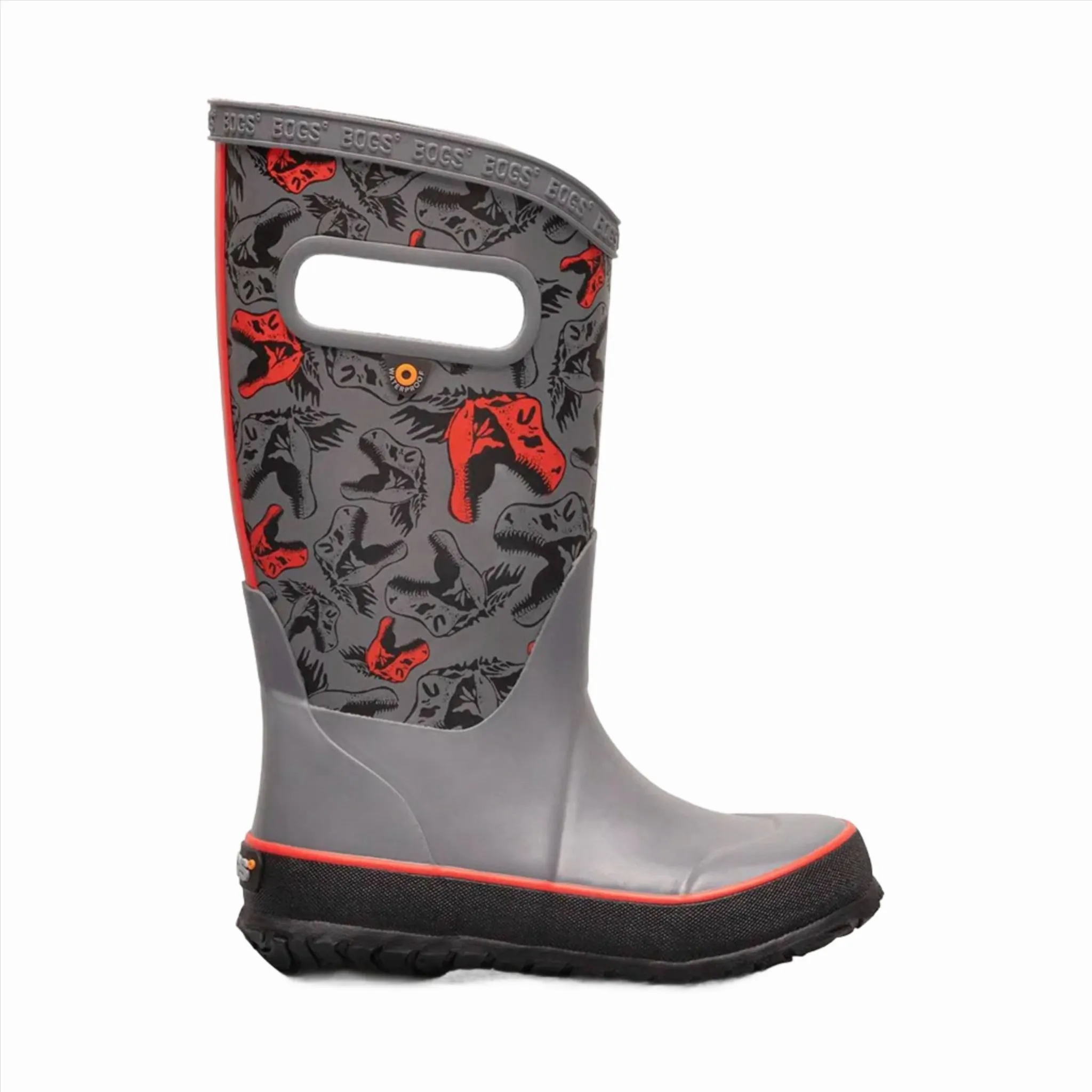 Bogs Kids' Cool Dino Rain Boot - Gray