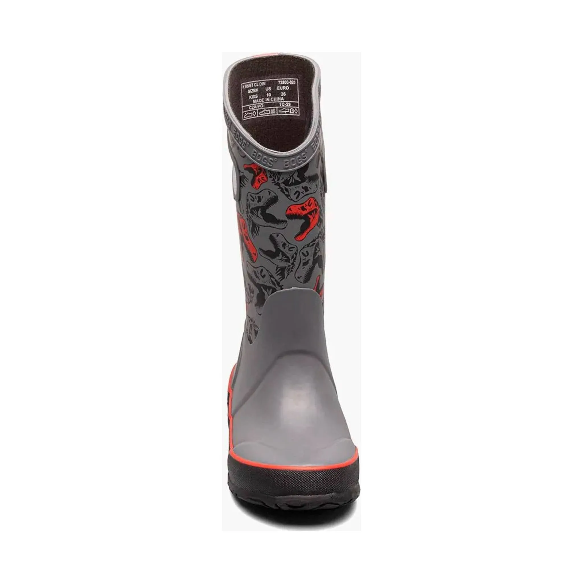 Bogs Kids' Cool Dino Rain Boot - Gray