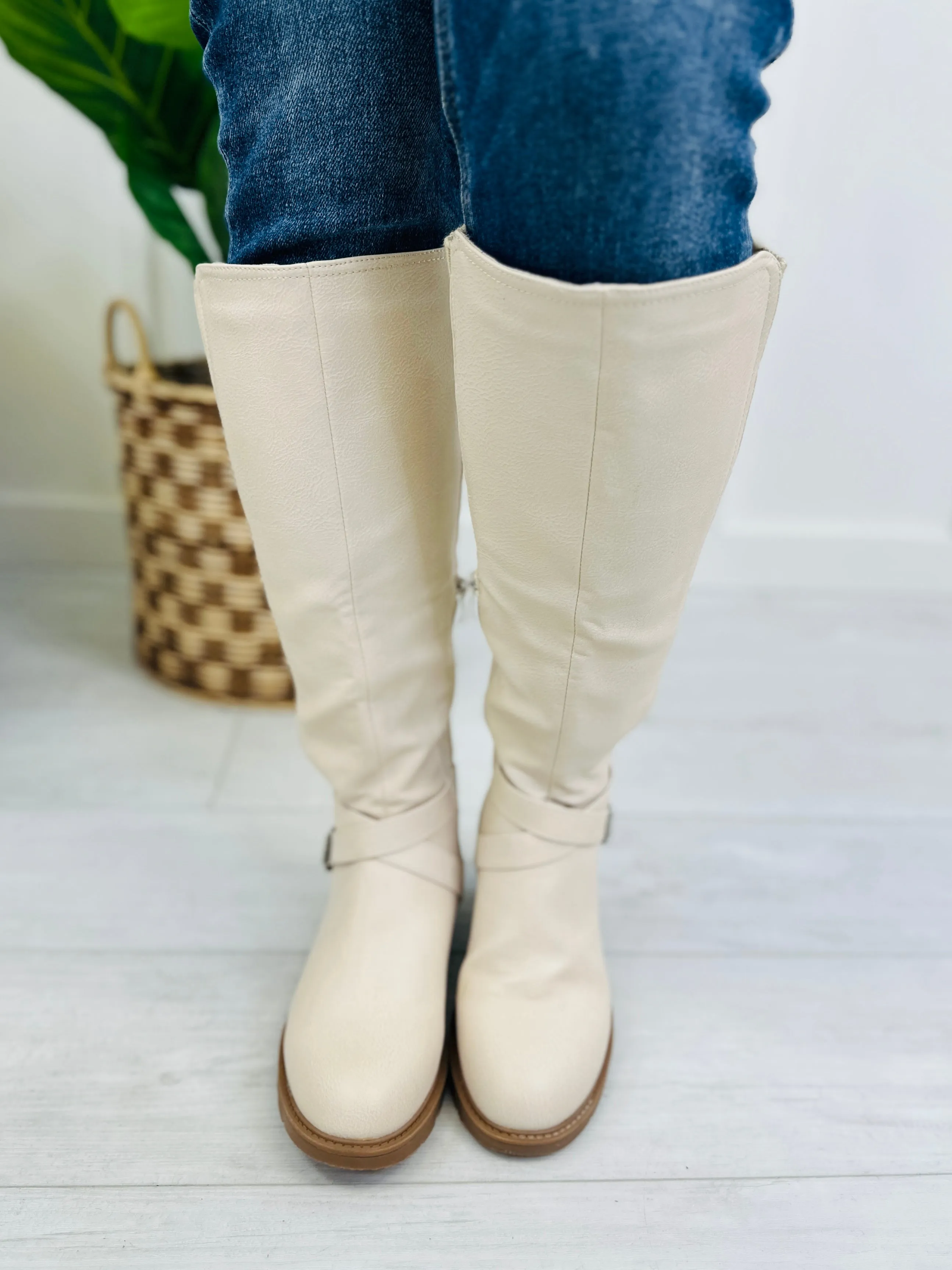 Booked And Busy Boots In Ivory