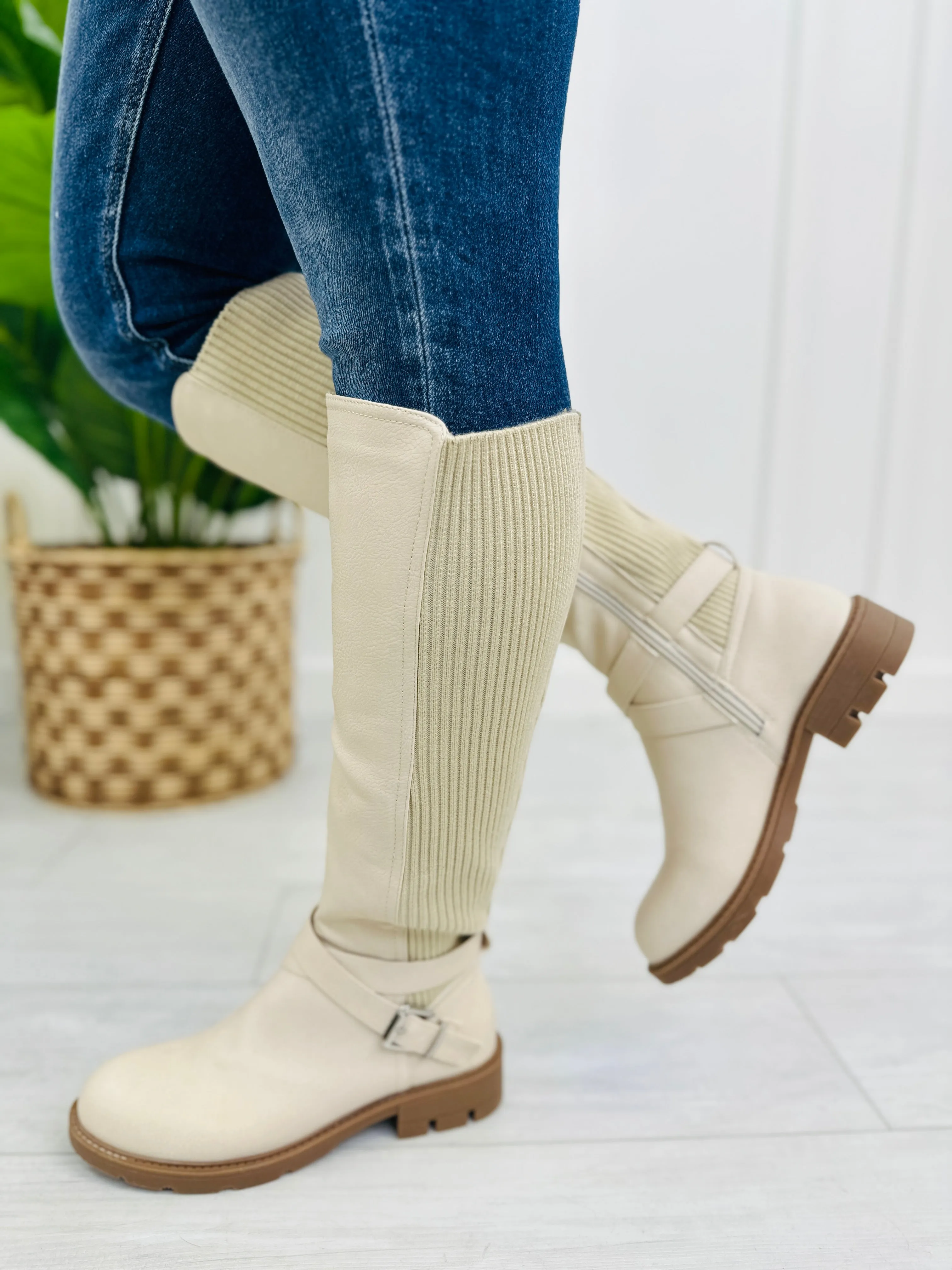 Booked And Busy Boots In Ivory