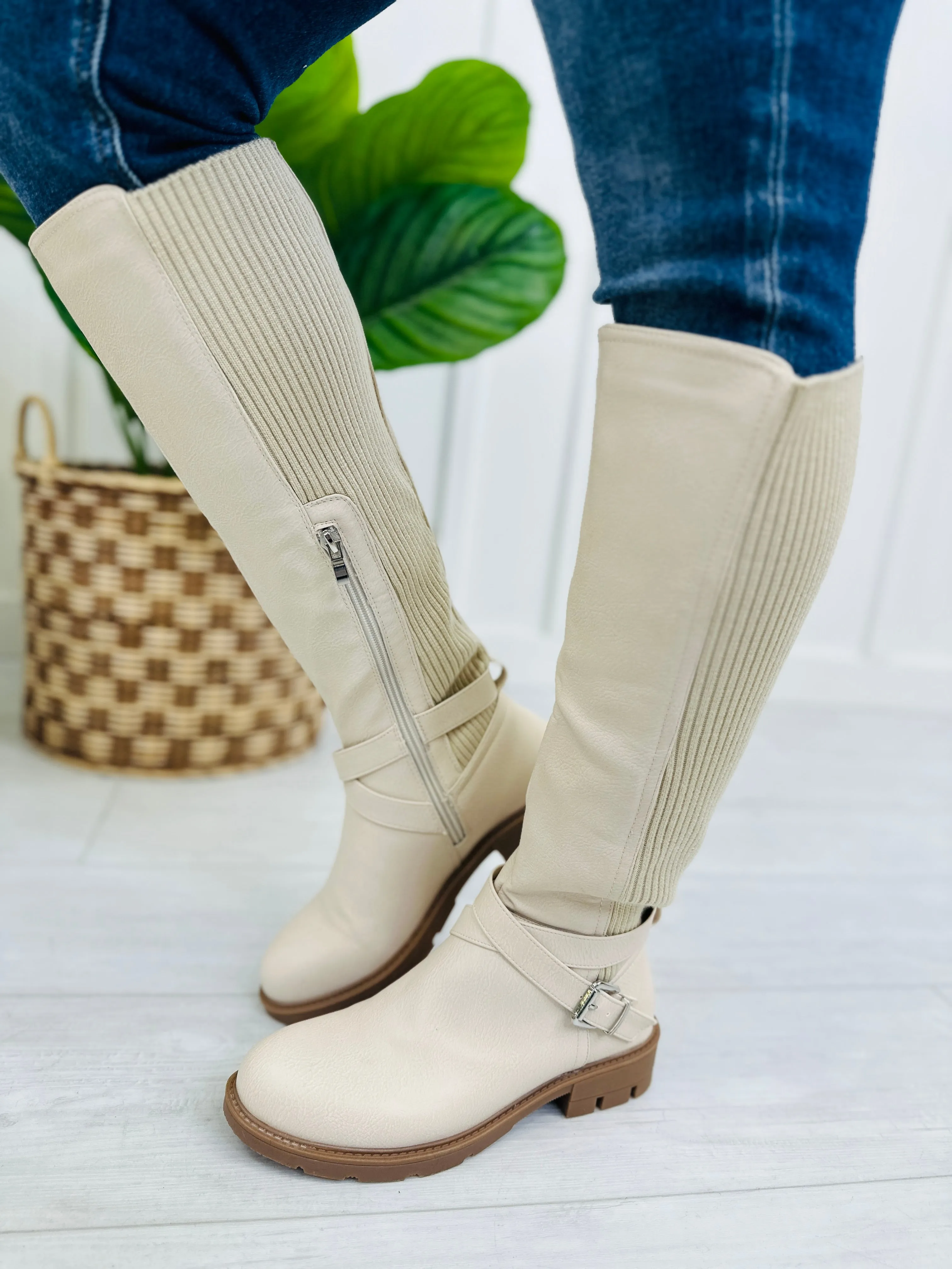 Booked And Busy Boots In Ivory