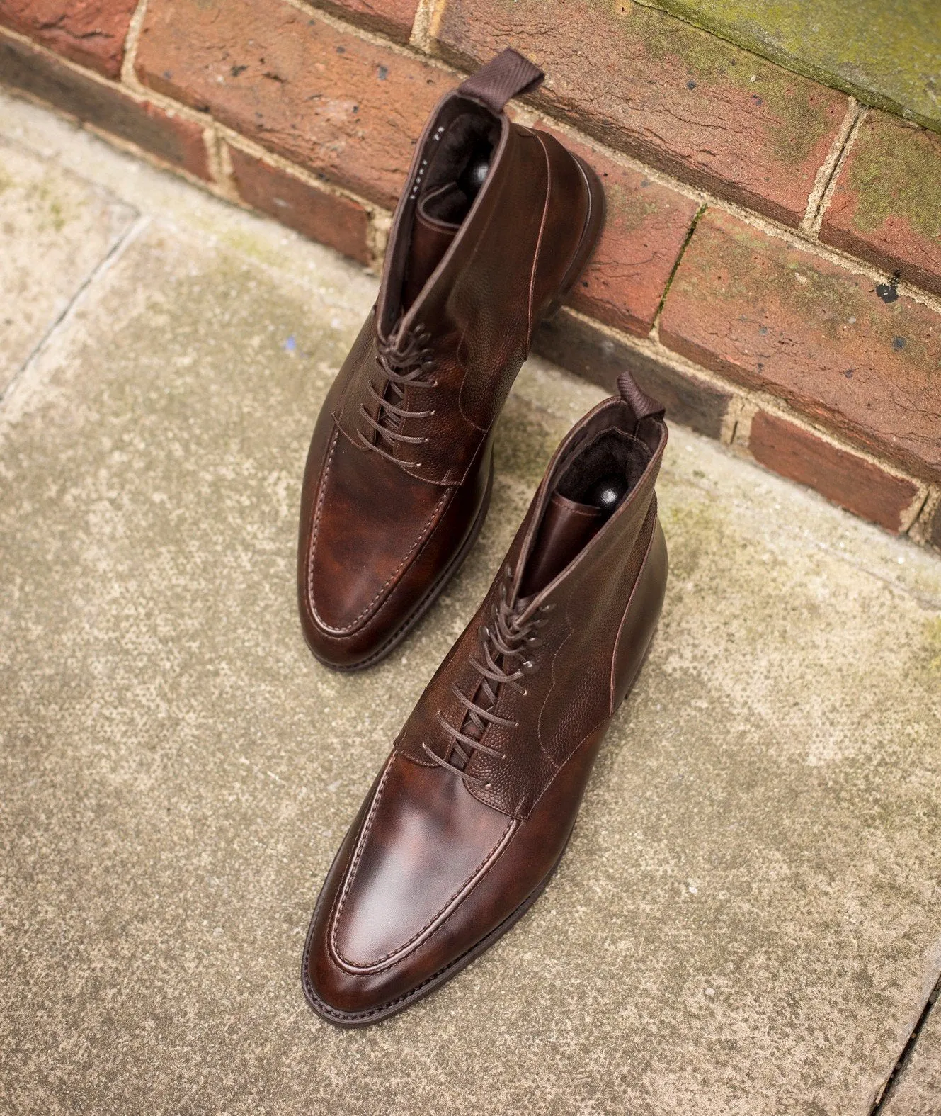 Bremerton - MTO - Dark Brown Museum Calf / Dark Brown Scotch Grain - TMG Last - Double City Rubber Sole