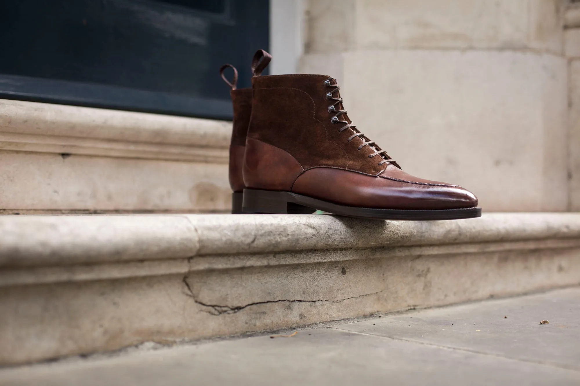 Bremerton - MTO - Walnut Museum Calf / Dark Brown Suede - TMG Last - Double Leather Sole