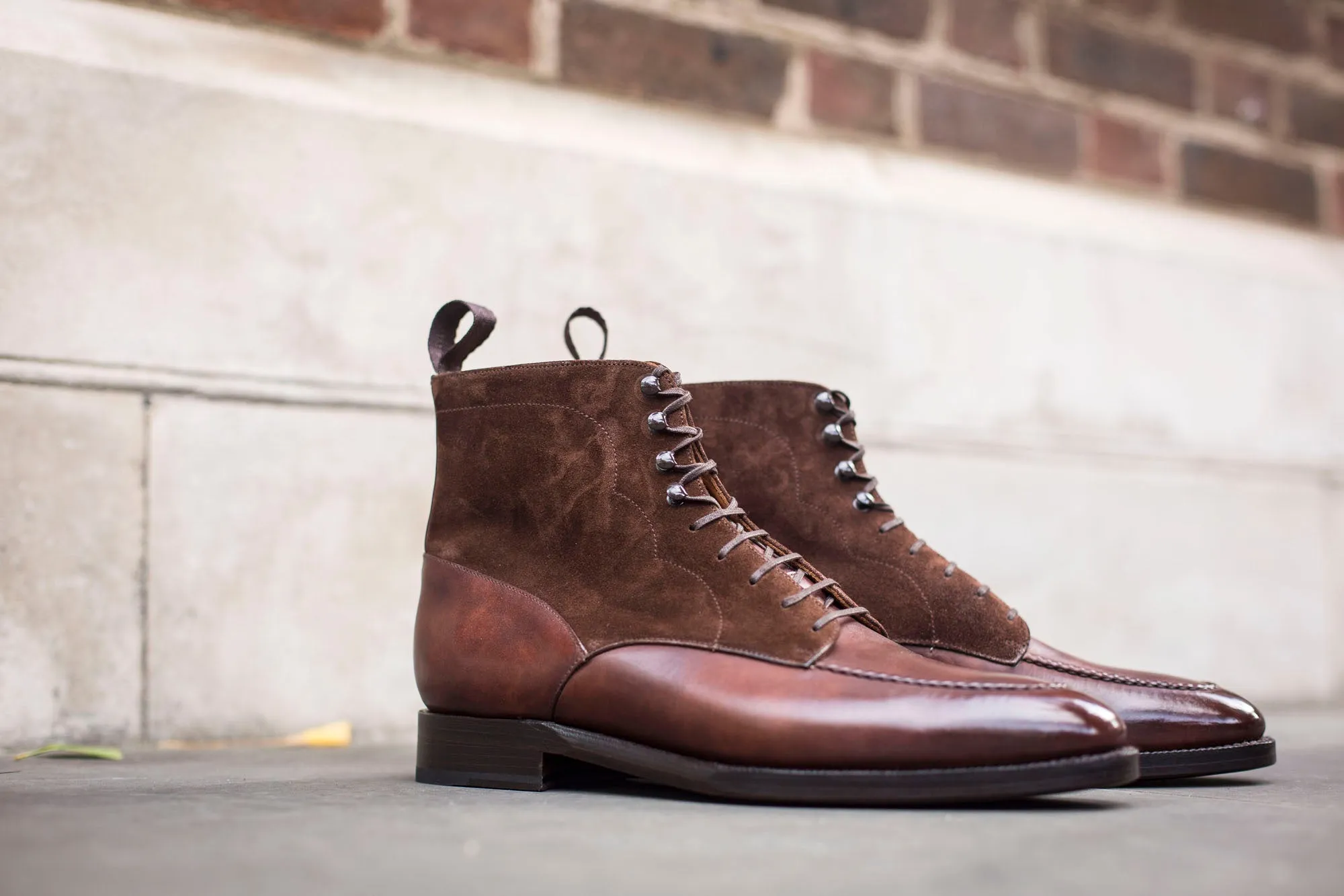 Bremerton - MTO - Walnut Museum Calf / Dark Brown Suede - TMG Last - Double Leather Sole