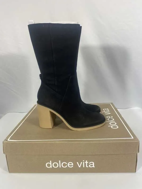 CADDIE PLUSH BOOTS BLACK NUBUCK - re:vita