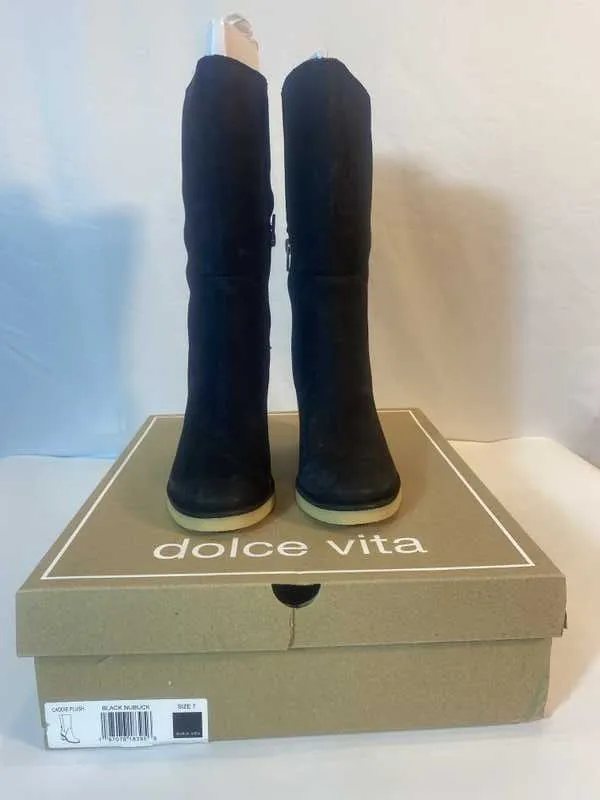 CADDIE PLUSH BOOTS BLACK NUBUCK - re:vita