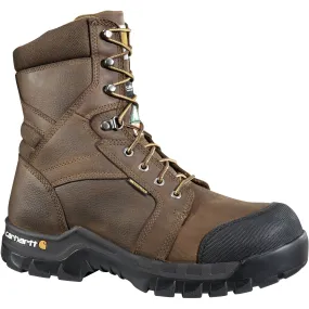 Carhartt Men's 8" Rugged Flex Comp Toe WP CSA Work Boot Brown CMR8939