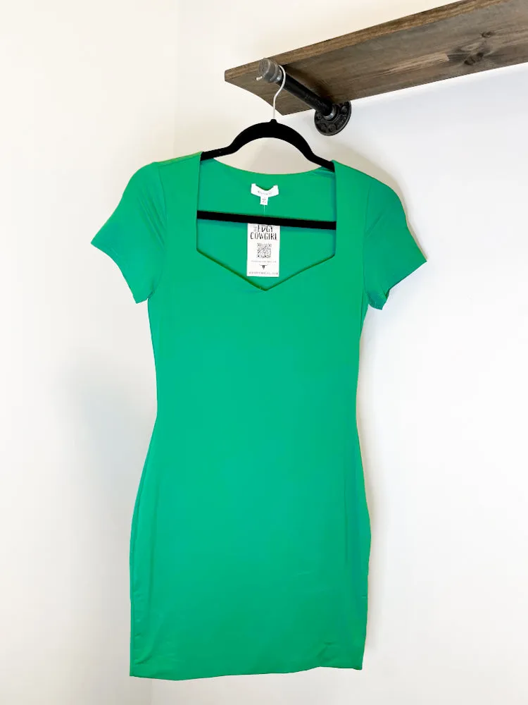 Change Is Good Green Mini Dress