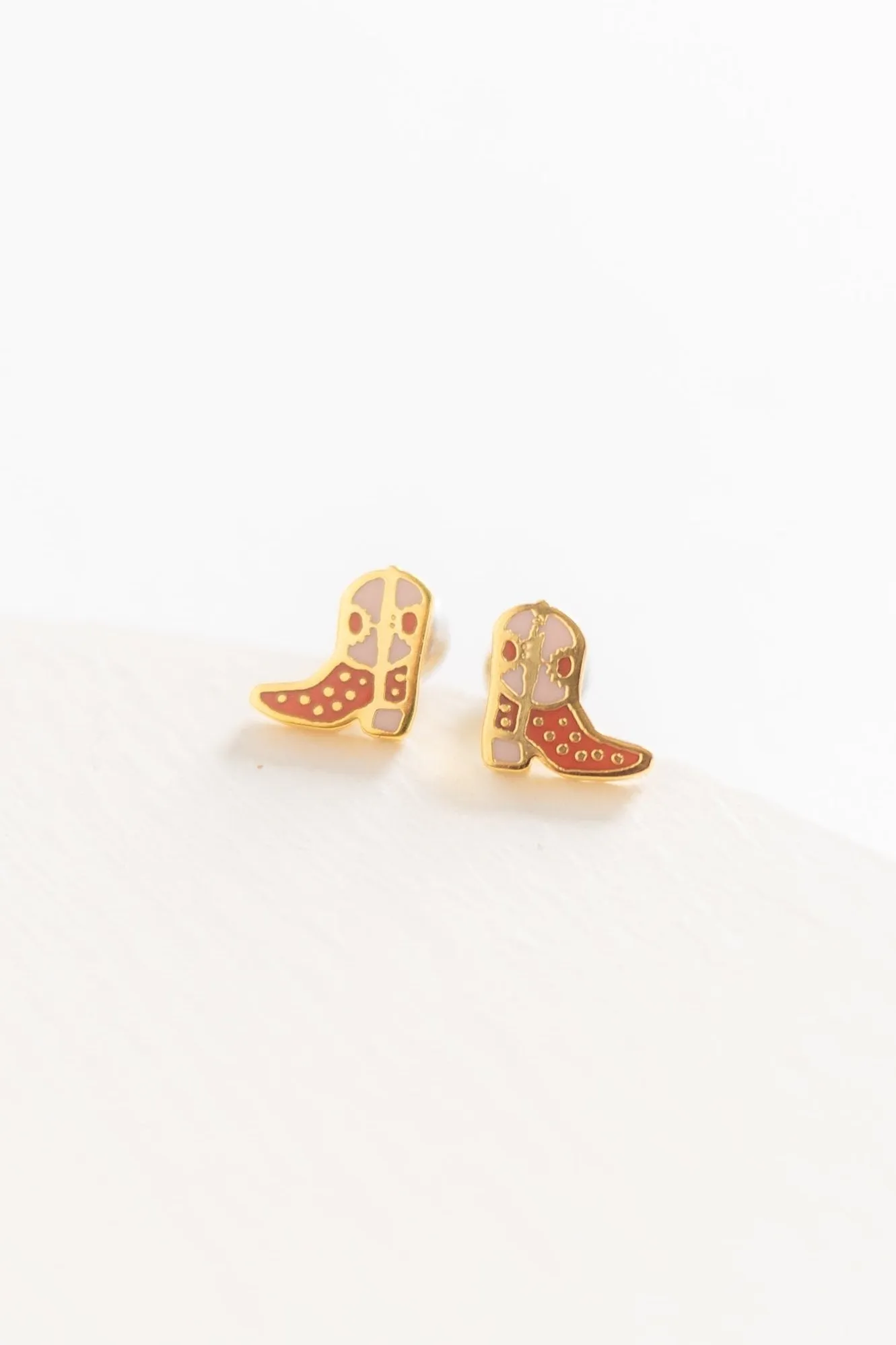 Cove Cowboy Boots Stud Earrings