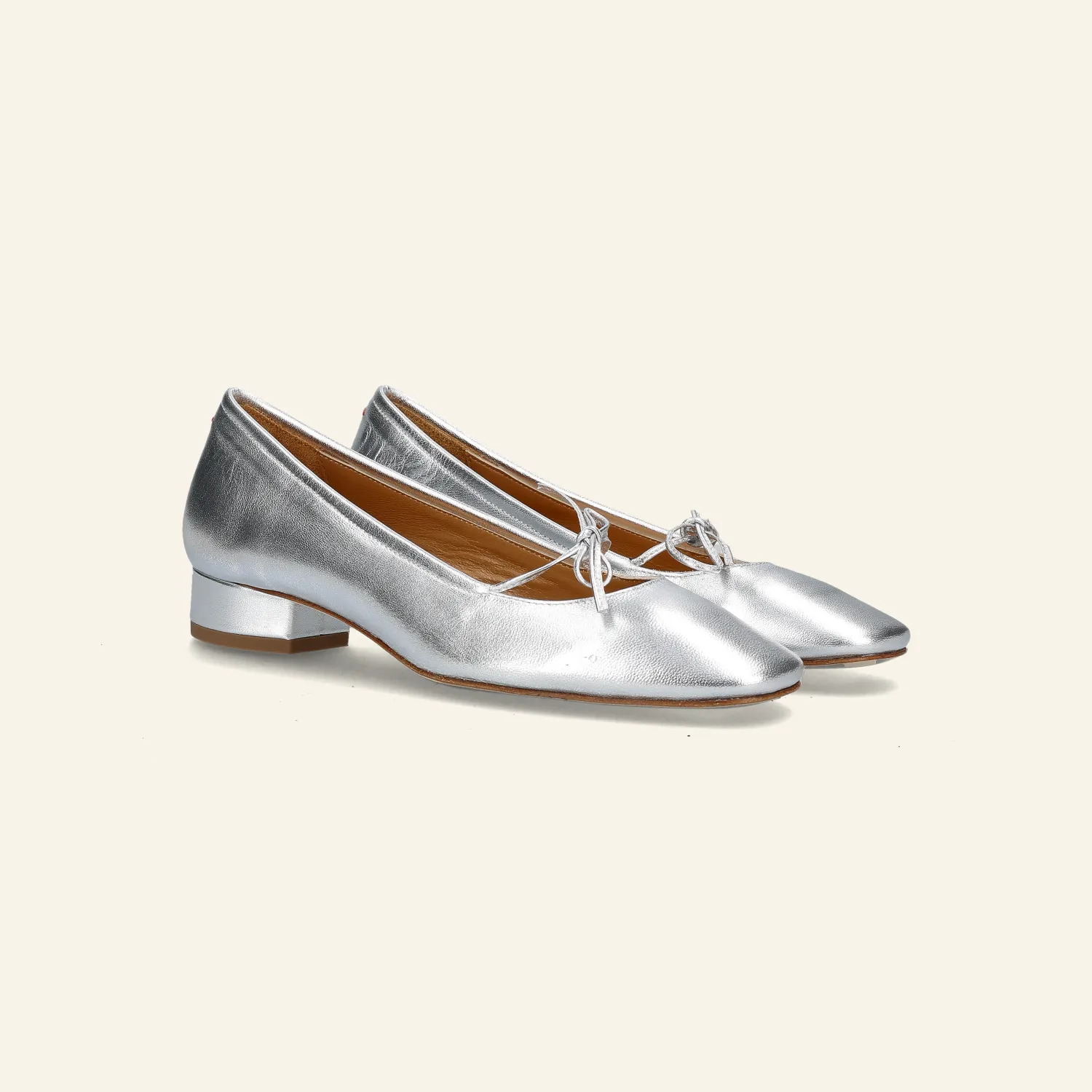 DARYA | Laminated Nappa Leather Silver