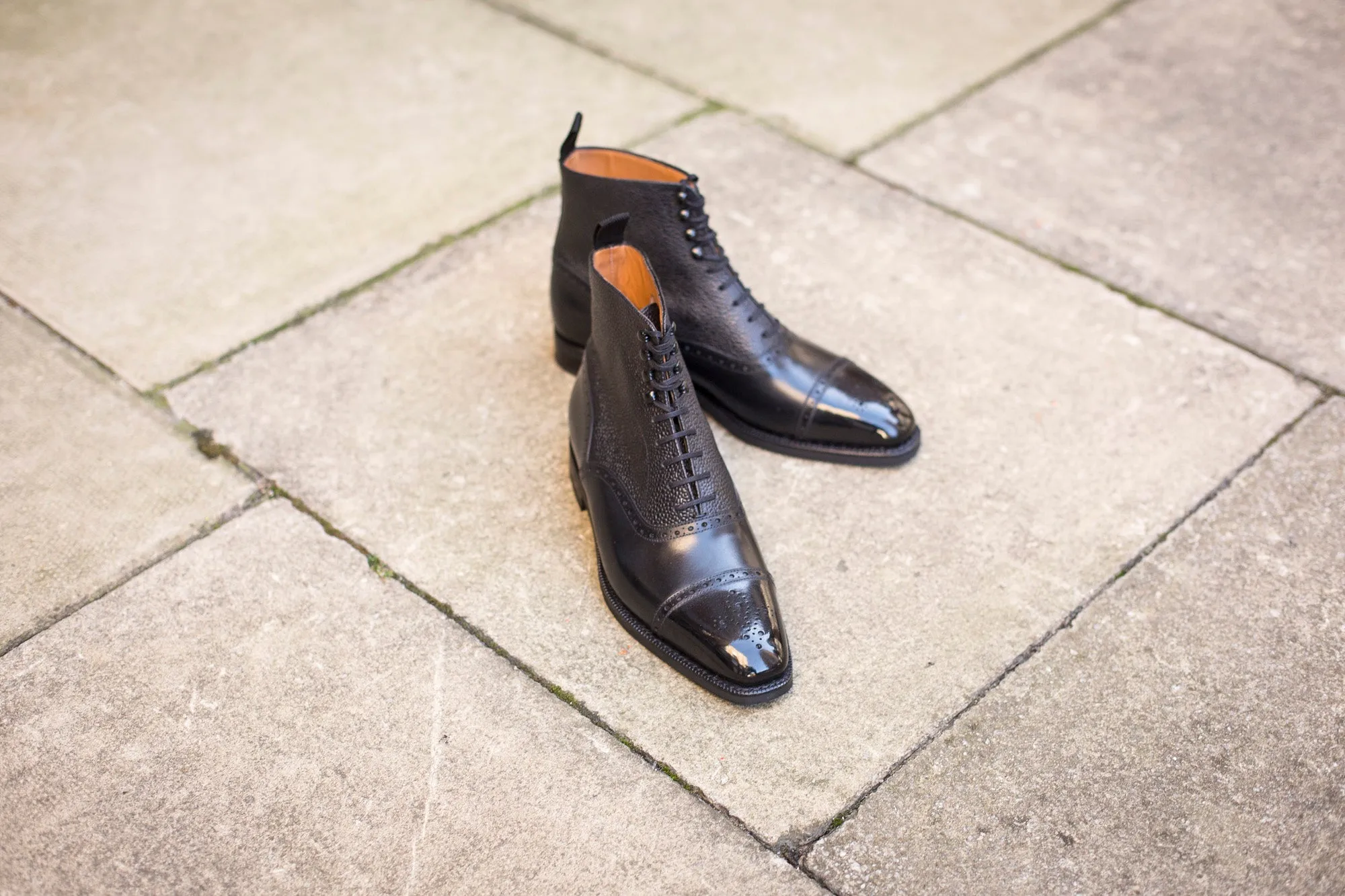 David - MTO - Black Calf / Black Country Calf - LPB Last - City Rubber Sole