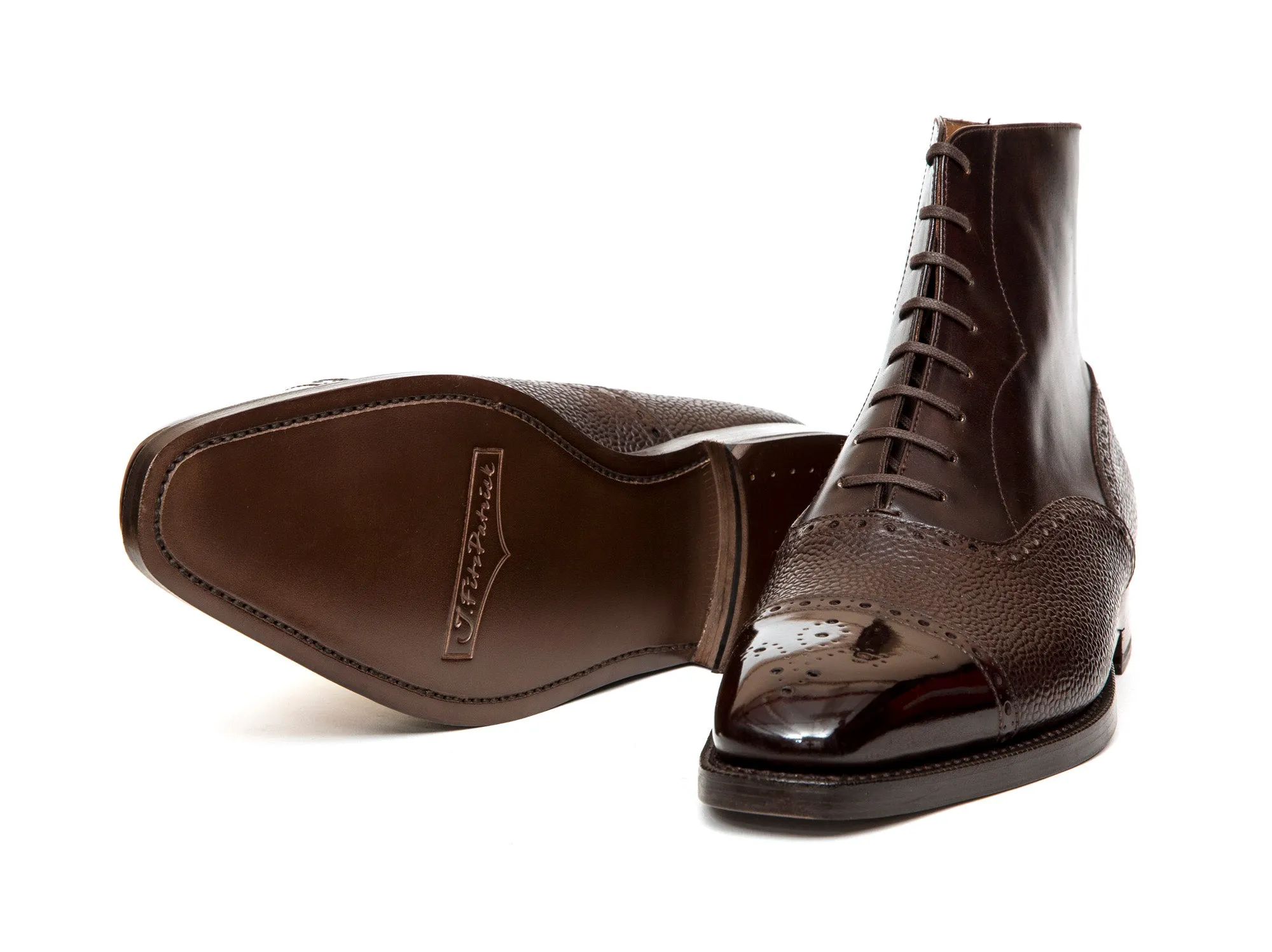 David - MTO - Dark Brown Museum Calf / Dark Brown Scotch Grain Calf - LPB Last - Double Leather Sole