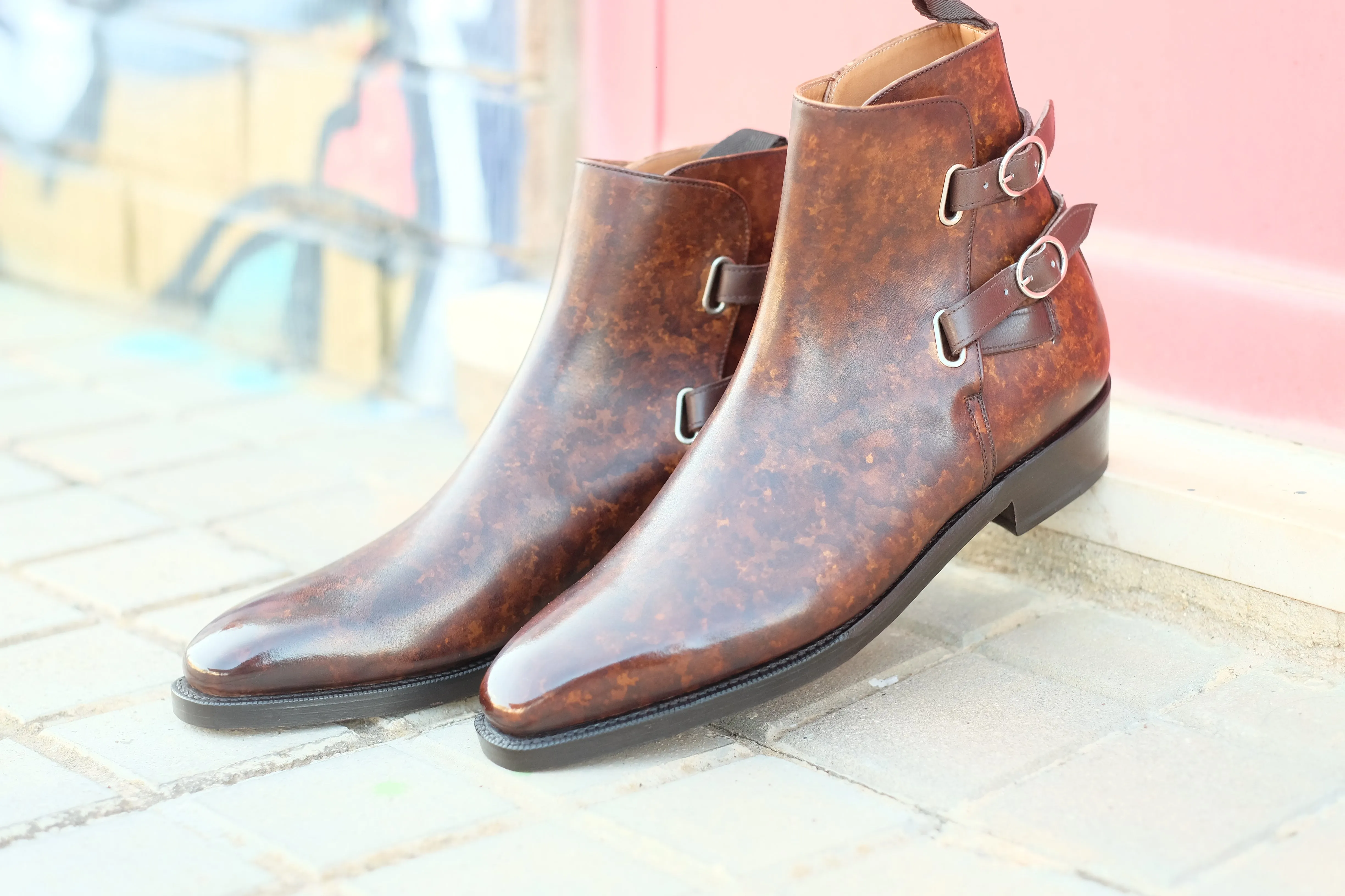 Genesee - MTO - Copper Marble Patina - MGF Last - Double Leather Sole