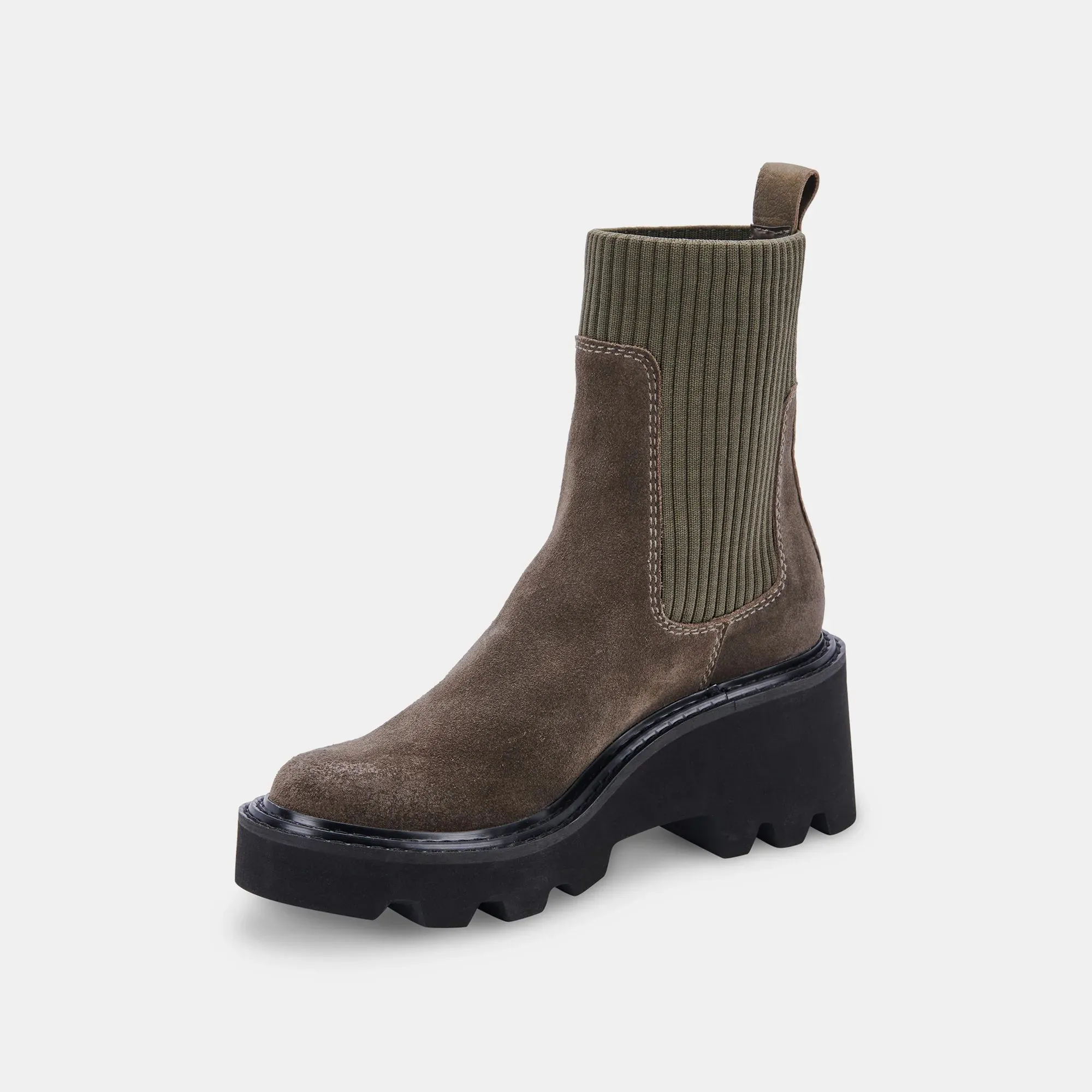 HOVEN H2O BOOTS OLIVE SUEDE - re:vita