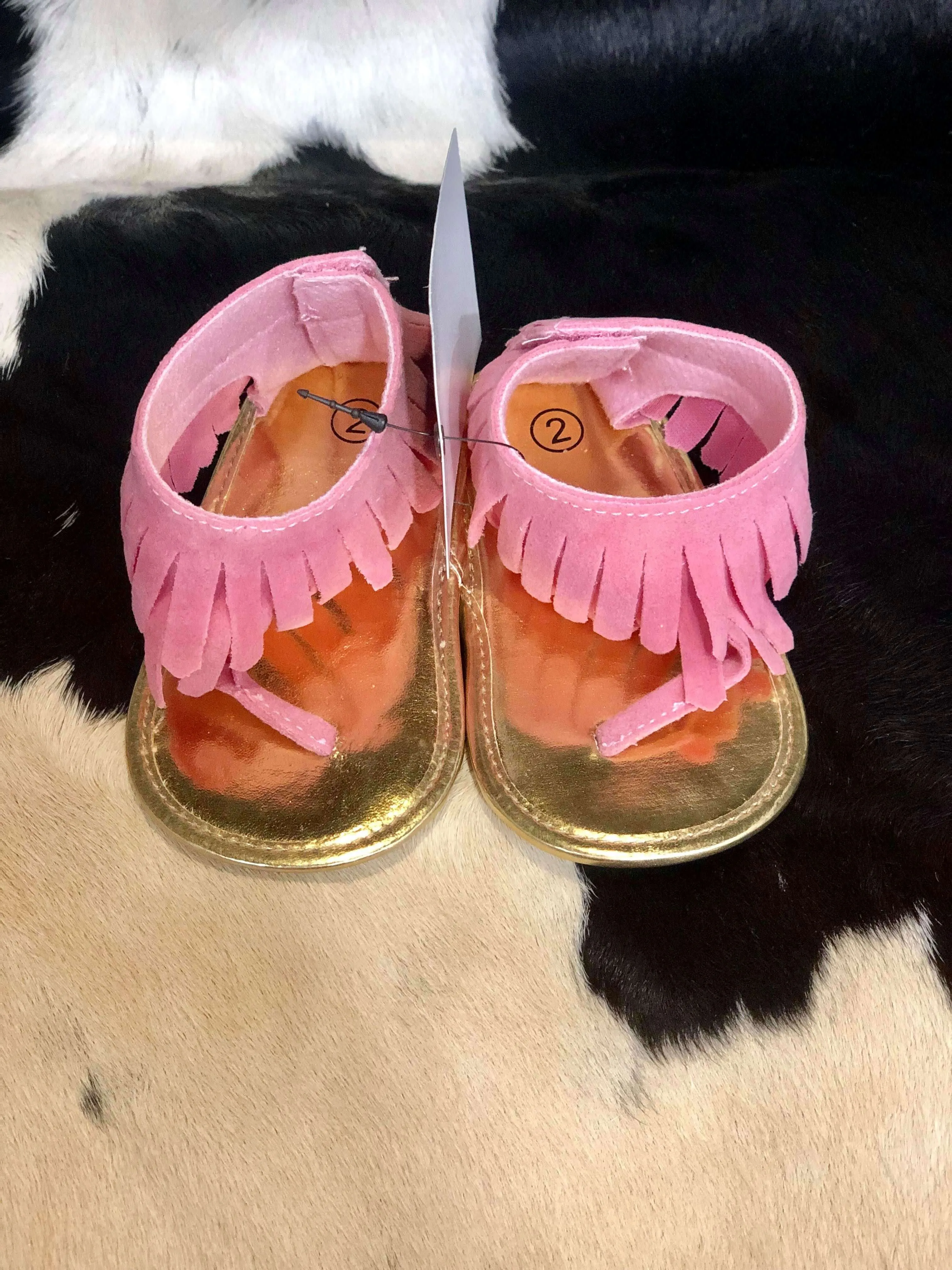 Infant Leather Tassel Sandals