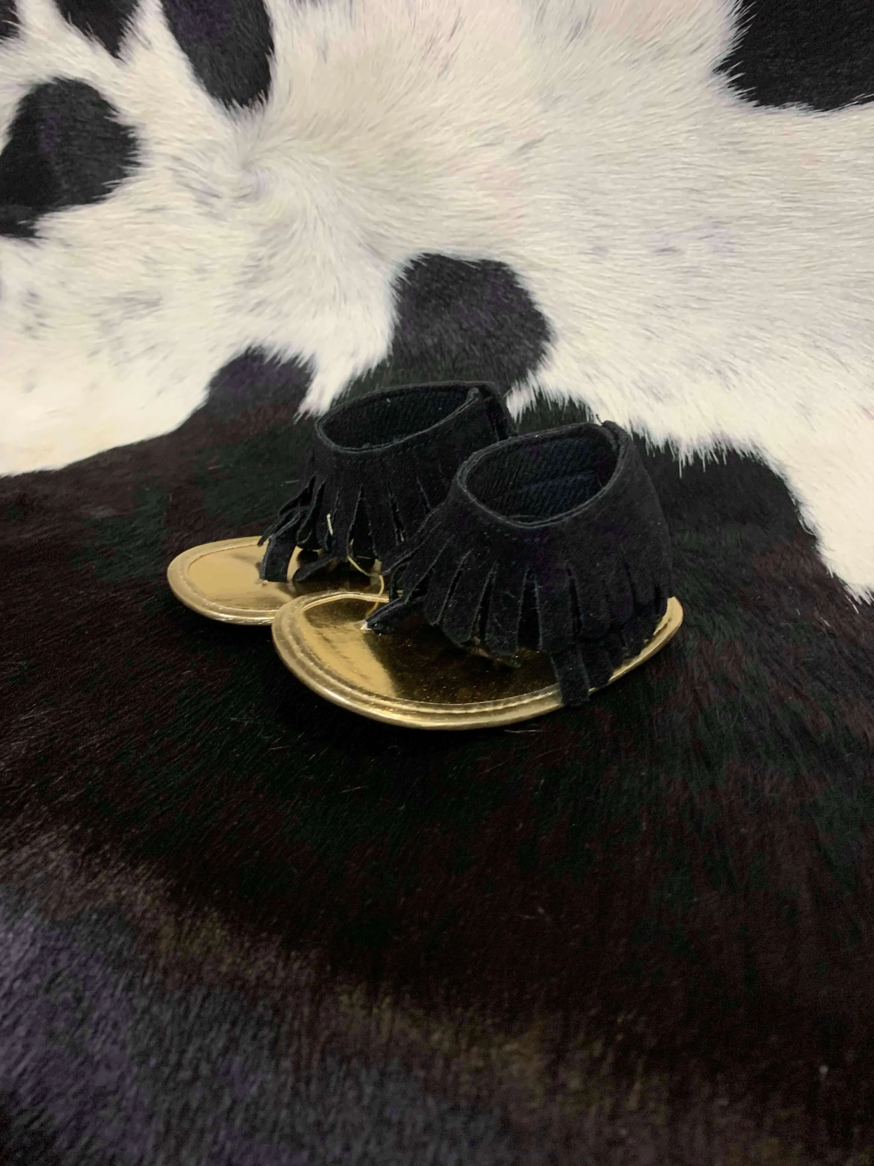 Infant Leather Tassel Sandals