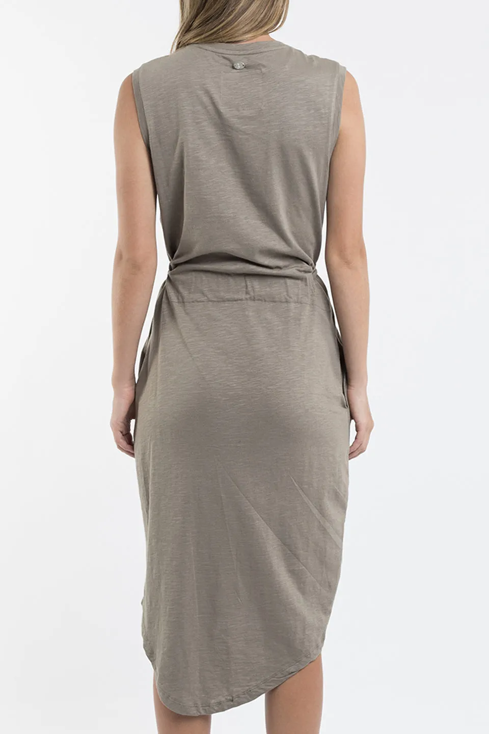 Jimbaran Bay SL Khaki Knit Midi Dress