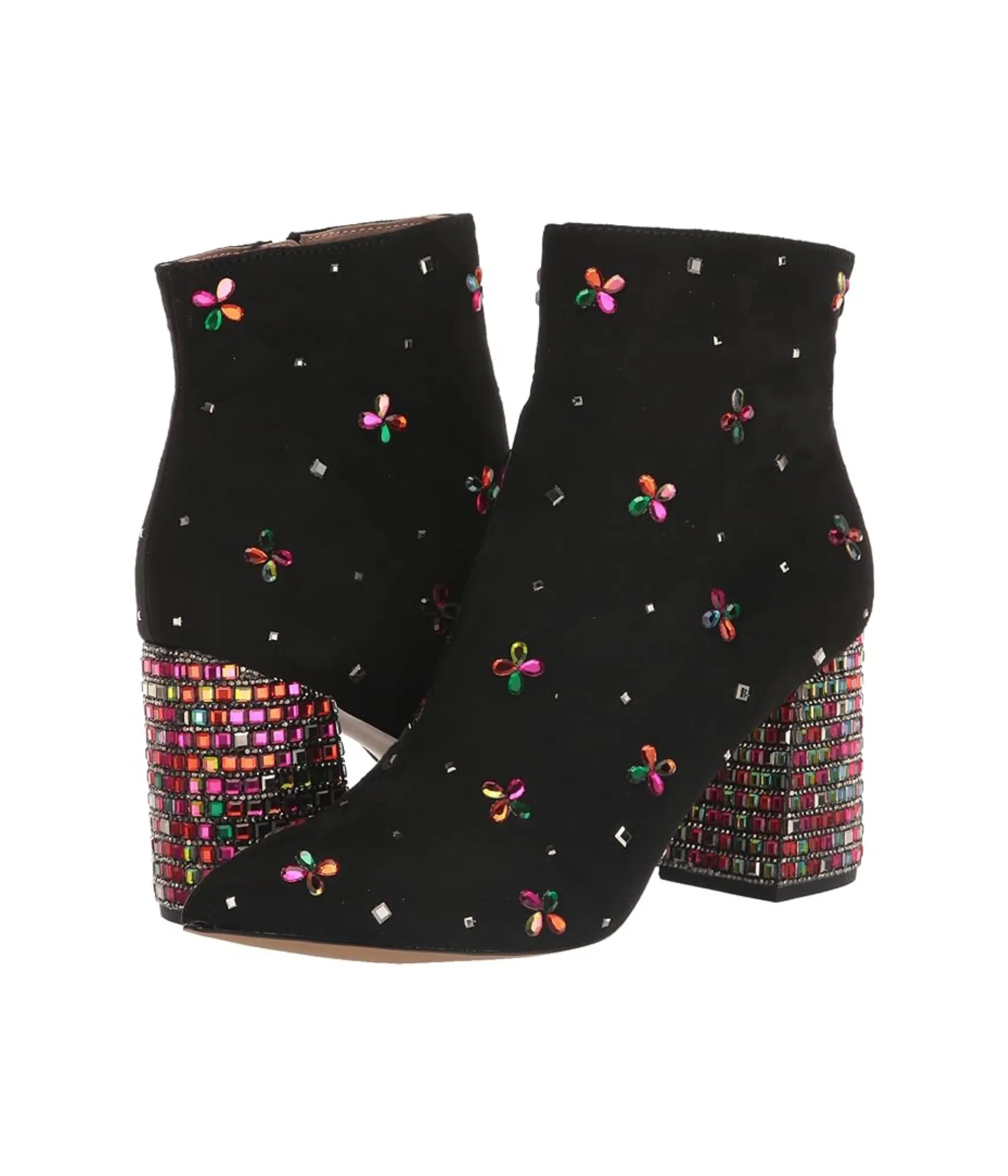 Joise Rhinestone Ankle Boots in Multi