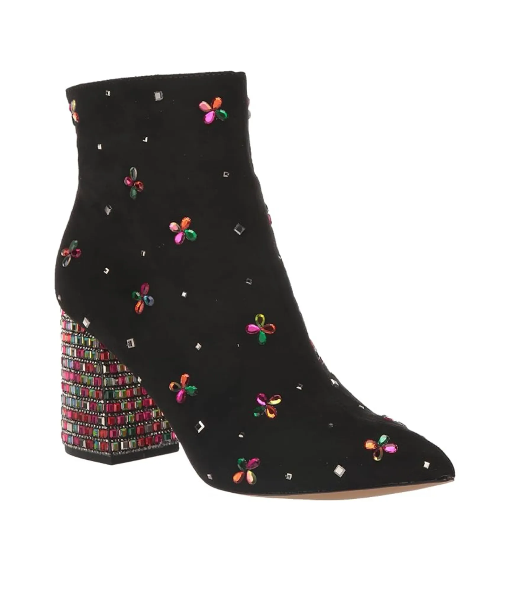 Joise Rhinestone Ankle Boots in Multi