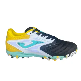 Joma Men's synthetic grass soccer shoe Cancha 2301 black-white-turquoise