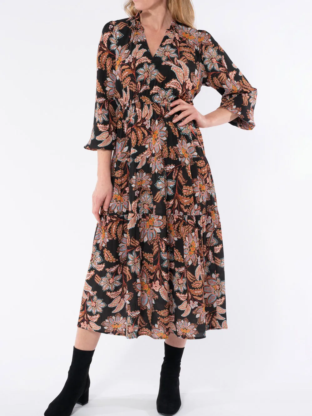 JUMP CHINTZ FLORAL DRESS