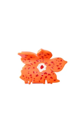 Mills Floral Hair Clip - Orange