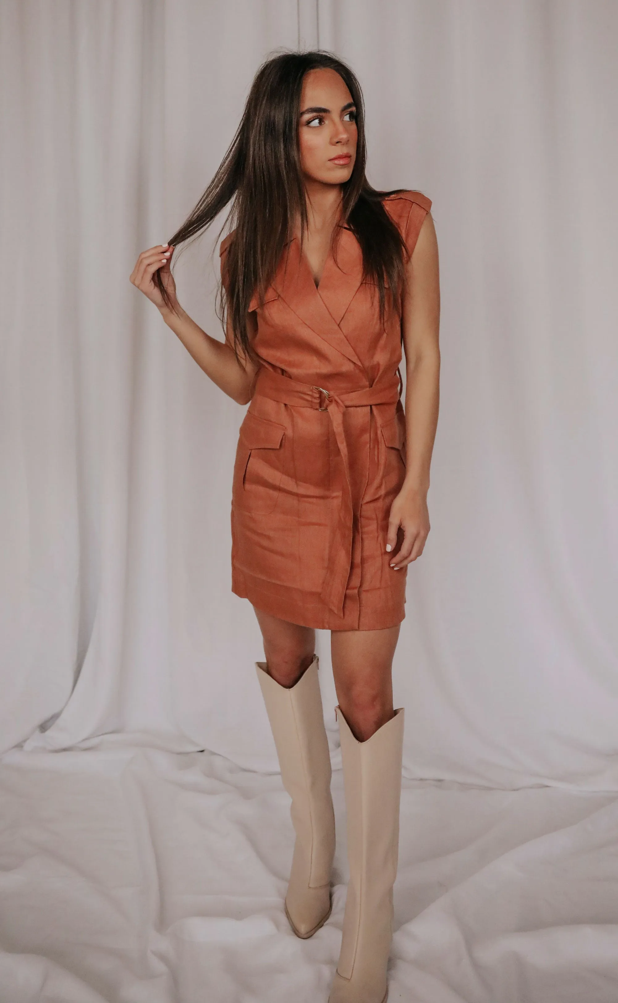 minkpink: dylan belted mini dress