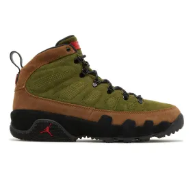 Nike Men's Air Jordan Retro 9 NRG Boot Shoes - Military Brown / Legion Green