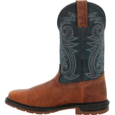 Rocky Men's Worksmart 11" WP Western Work Boot -Brown- RKW0429