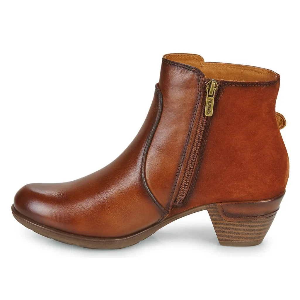 Rotterdam Calfskin Leather Women's Mid Heel Zip Up Ankle Boots