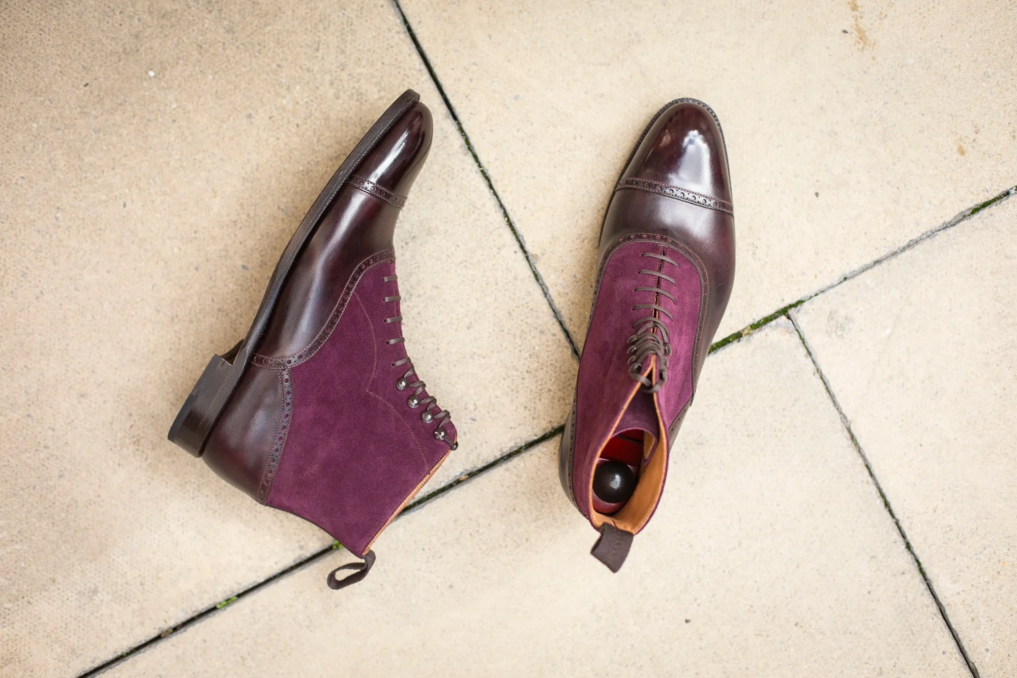 Seaview - MTO - Plum Museum Calf / Regal Purple Suede - NGT Last - Single Leather Sole