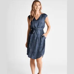 Splendid  Ashley V Neck Dress in Navy Breezeway