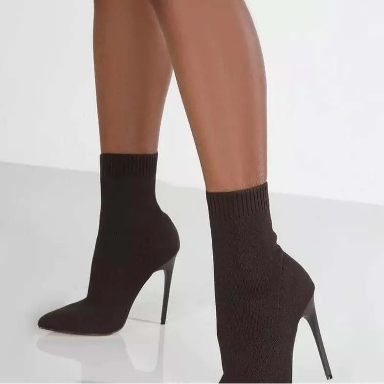 Stiletto Thin High Heel Ankle Boots