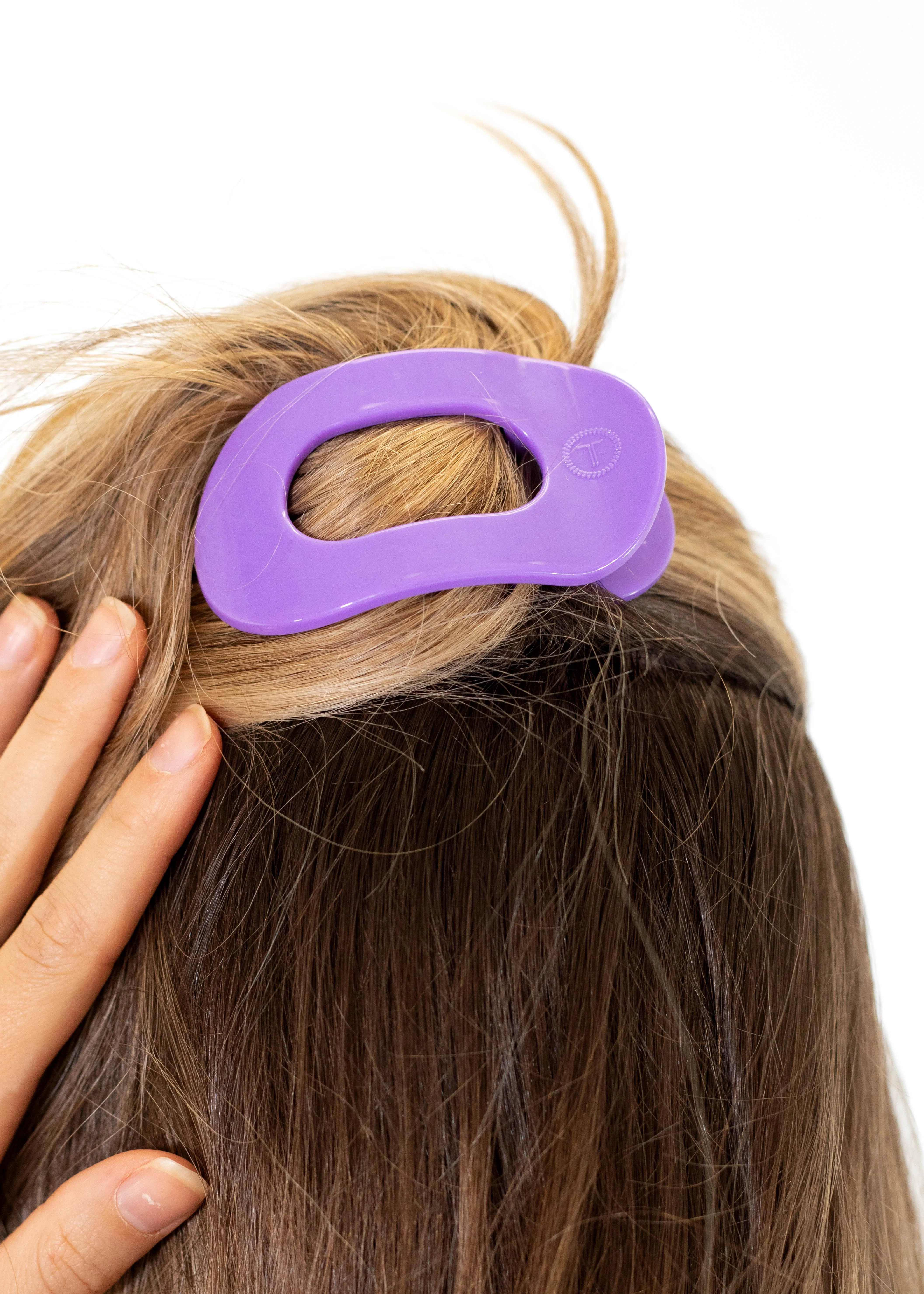 Teleties Flat Round Hair Clip- Small