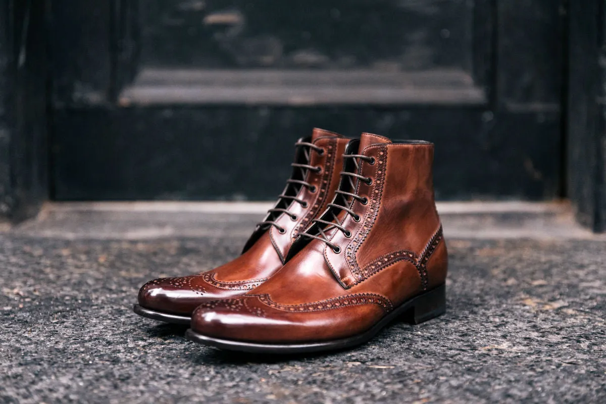 The Reynolds Wingtip Boot - Brown