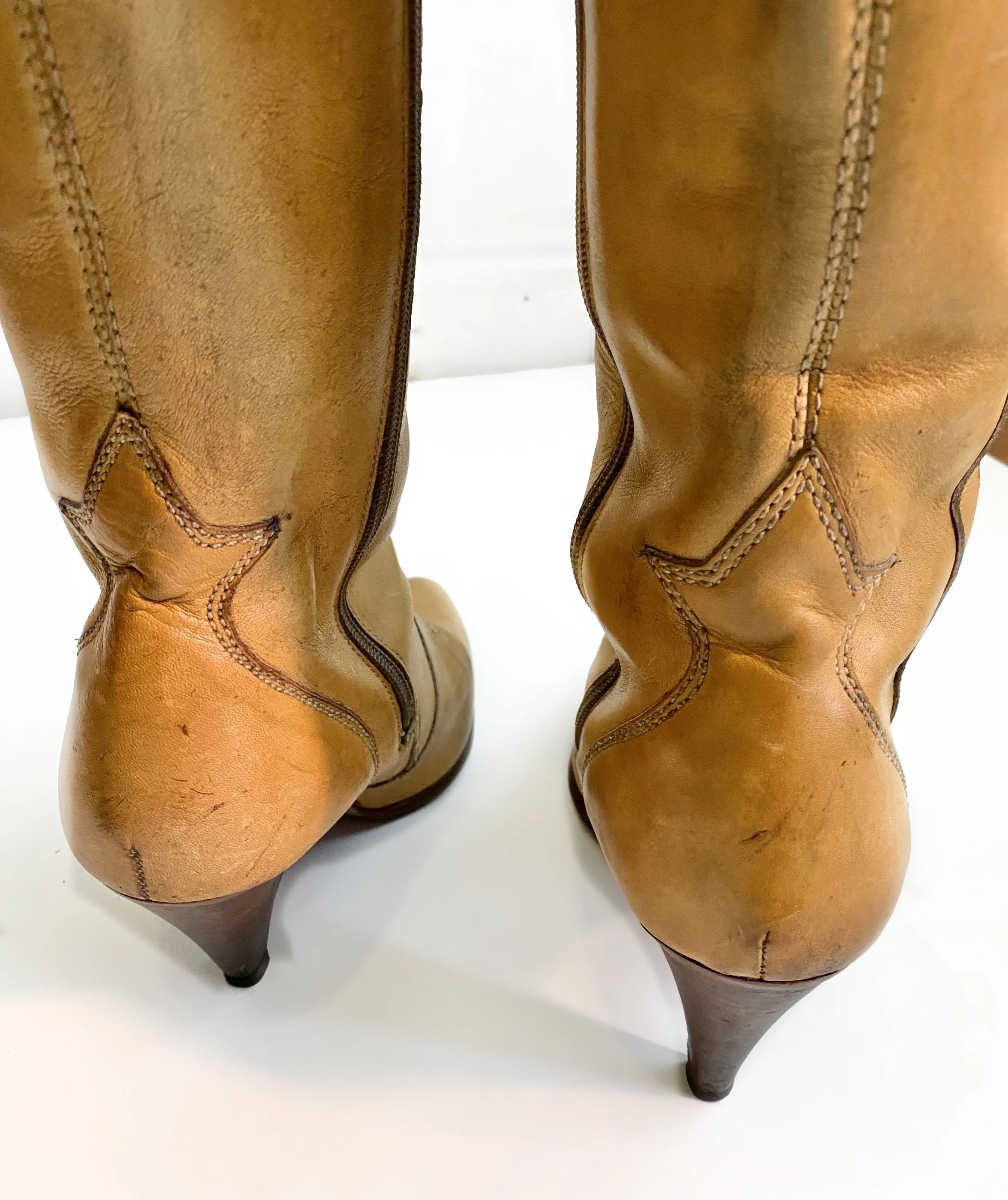 Town & Country Tan Tall Leather Boots