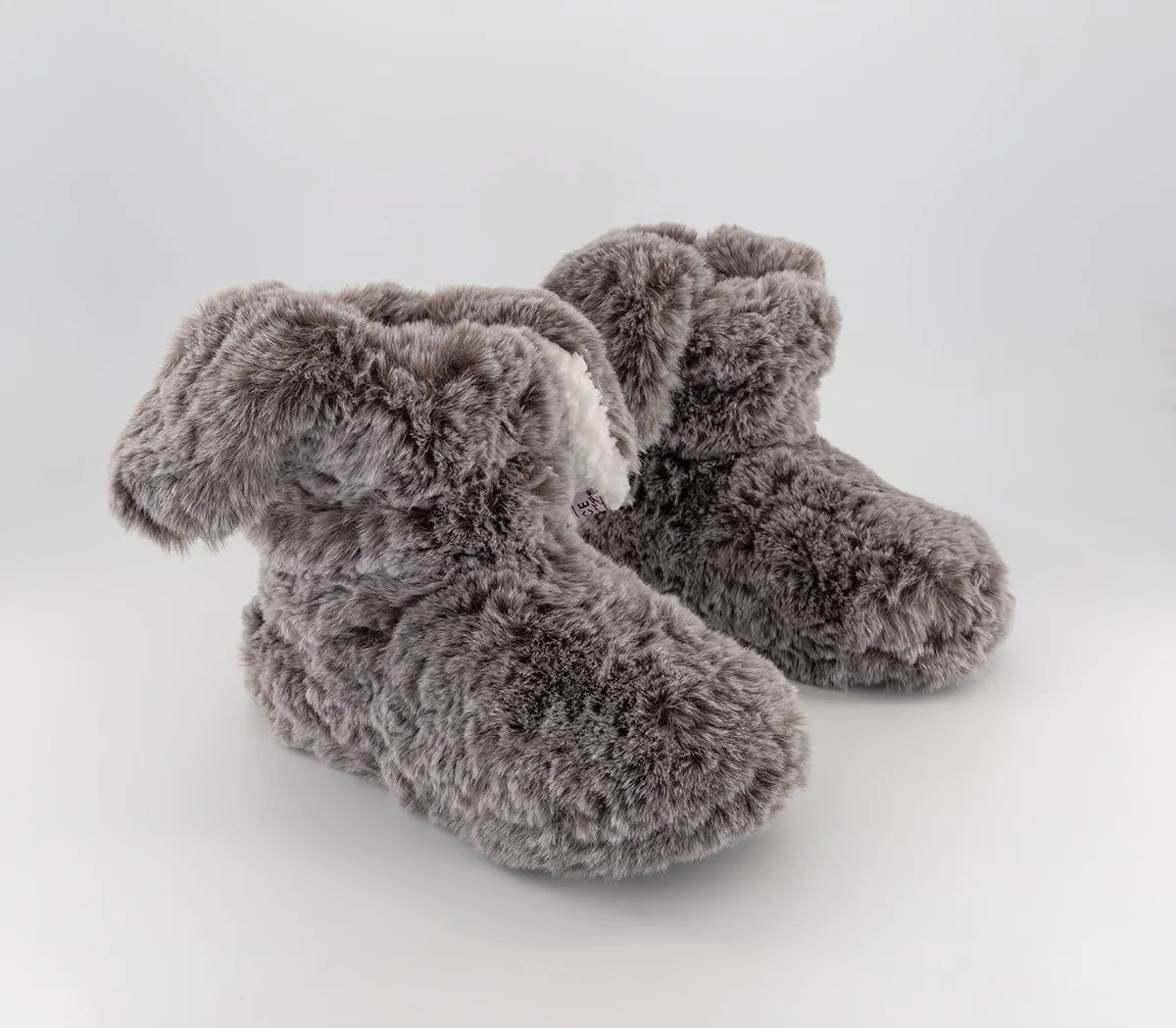 Womens Office Ruby Bunny Slipper Boots Grey