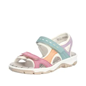 Womens Rieker 68866 Sandal Pastel Multi