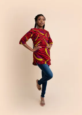 Zeriah African Print Women's Top